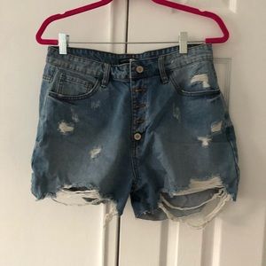 Denim ripped Fashionnova shorts